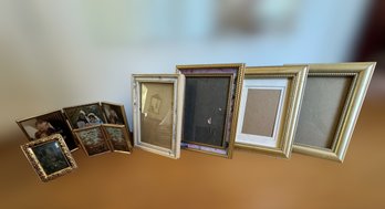 Unique Collection Of Gold Tone Picture Frames - Lot Of  7