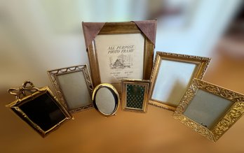 Elegant Collection Of Golden Frames - Lot Of 7