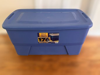 Large Blue 176 Quart Storage Tote With Lid