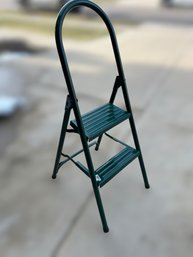 Green Utility Step Ladder With Two Steps