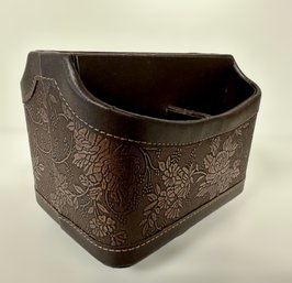 360 Floral Leather Storage Caddy