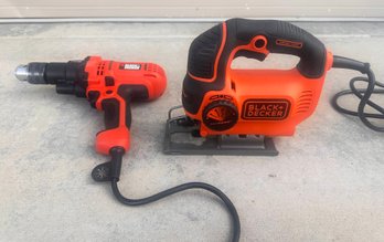 Black And Decker Electric Power Drill And Jigsaw