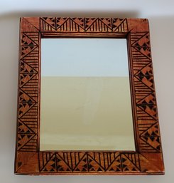 Engraved Wood Mirror