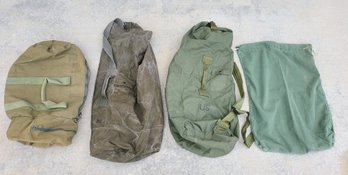 Assortment Of Green Military Duffle Bags - Lot Of 4