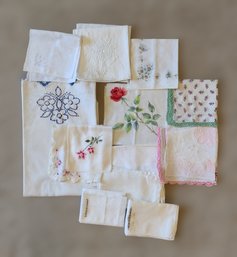 Beautiful Floral Assortment Of Handkerchiefs - Lot Of 13