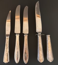 Beautiful Vintage Butter Knives With Sterling Handle On 2 Knives