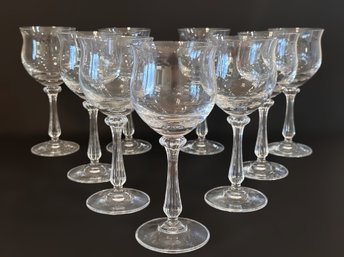 Mikasa Crystal Decortive Wine Glasses - Lot Of 11