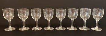 Elegant Cut Glass Shot Glasses - Lot Of 8