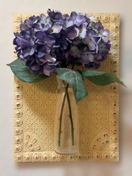 Lovely Hydrangea Floral Wall Decor With Option To Switch Out Floral Arrangement