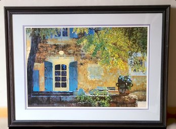 Framed Shaded Courtyard Print By Nicholas Verrall