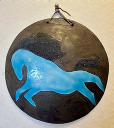 Handcrafted Wild Blue Horse Hanging Wall  Decor