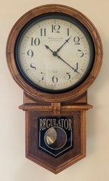 Sterling And Noble Clock Company Regulator Pendulum Wall Clock