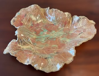 Vintage Hand Sculpted Pearce Leaf Dish