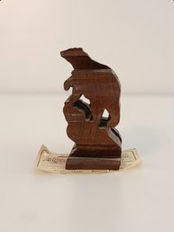 Small Wooden Turnabout Bear W/ New Scenes At Different Angles