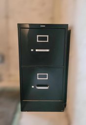 Black 2 Drawer Metal Filling Cabinet