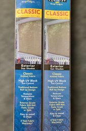 UV Blocking Knitted Fabric Exterior Shades - Lot Of 2