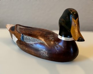 Hand Carved Original The  Wooden Bird Factory Mallard Duck