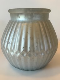 Frosted Silver Mercury Glass Vase