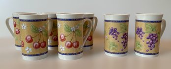 Studio Nova Fruitful Charm Cherries And Fruitful Charm Grapes Cup Collection