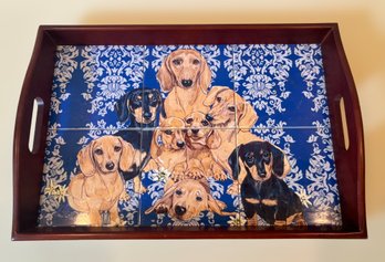 Darling Dachshund Family Decorative Serving Tray