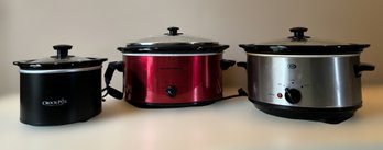 Collection Of Electric Crock Pots - Lot Of 3