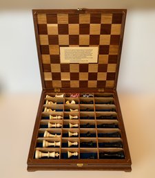 Hand Crafted Wooden Chess Set With Case