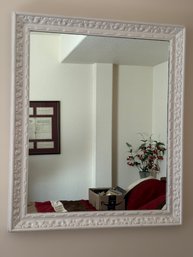 Shabby Chic White Lace Embossed Mirror