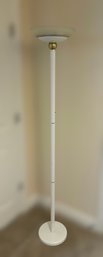 Vintage 90's White Torchier Floor Lamp With Frosted Shade