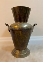 Vintage Copper Brass Floor Vase Umbrella Holder