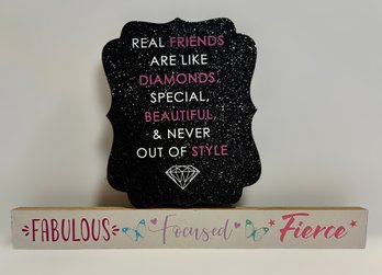 Beautiful Inspirational Wall Decor - Lot Of 2