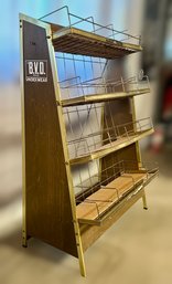 Large Wood And Wire Rack Display Shelf