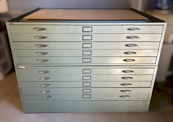 10 Drawer Flat File Steele Cabinet