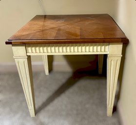 Lovely Ethan Allen Solid Wood Accent Side Table