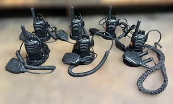 Large Collection Of Retevis H777 Long Range  Walkie Talkies  With Matching Microphones  - Lot Of.6