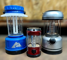 Ozark Trail Indoor Outdoor Lantern And Classic Camping Lanterns - Lot Of 3