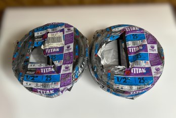 Titan2  25ft 1/2' Metal Clad And Conduit Cables - Lot Of 2