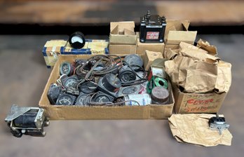 Amazing Collection Of Vintage Meters, D.C Volts Meters, Hartman Electrical Connectors And D.C Contactor