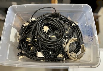 Large Assortment Of Video Cables Featuring DVI