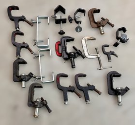 Amazing Assortment Of C Clamps- Lot Of 16