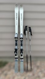 Cyber Light Head X40 All Mountain Intermediate Ski Set With Ski Poles