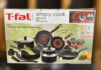 1 Of 2 T-Fal Simply Cook Non Stick 17 Piece Cookware Set With Limited Life Warranty