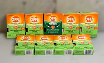 OFF! Botanicals Plant Based Deet Free Repellant And OFF! Deep Woods Repellant- Lot Of  9 Boxes