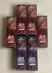 Schwarzkopf Color Boost Color Vibrancy Booster Collection In Dark Cool And Brown - Lot Of 6