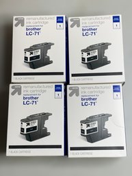 Up&Up Remanufactured Ink Cartridge Replacement For Brother LC-71 Black - Lot Of 4