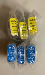 Large Collection Of H82 Yellow And Cyan Ink Replacements- Lot Of 6