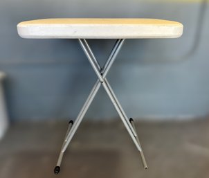 Vintage Adjustable White Folding Table