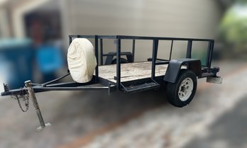 2000lb Capacity Tilt Tow Trailer With Spare Tire