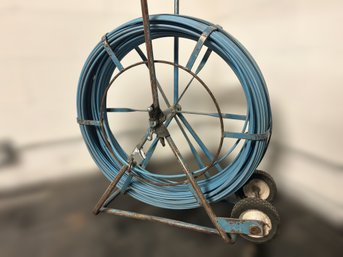 Vintage Fiberglass Duct Rod Wire Cable Reel