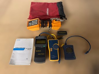 Collection Of Network Cable Testers And Harris Speaker Phone Butt Tester