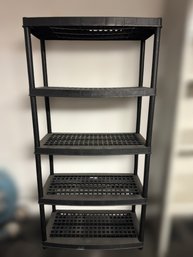 Black 5 Tier Heavy Duty Plastic Shelving Unit